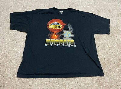 #ad Vintage NBA Size 2XL Black Denver Nuggets T shirt $30.00