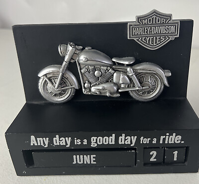 #ad Harley Davidson Changing Desk Calendar quot;Any Day is a Good Day for a Ridequot; 2004 $19.98