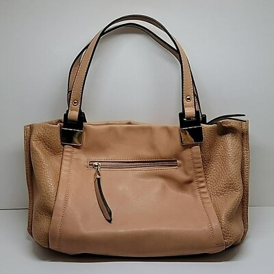 #ad Tan Faux Leather Shoulder Hand Bag $15.00
