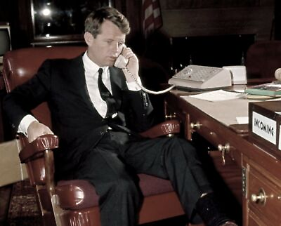 #ad 1963 ATTORNEY GENERAL ROBERT F KENNEDY at His Desk PHOTO 225 N $11.33