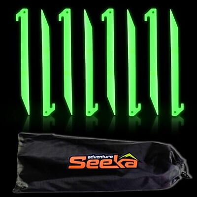 #ad Glow in The Dark Sand Stakes 8 Pack 12 Inch Long Beach Stakes for Sand with C... $15.91
