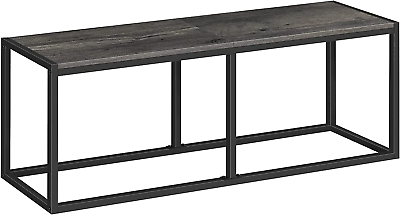 #ad Black Dining Bench 47.2 Inch Table Bench Industrial Style Kitchen Bench Steel $85.99