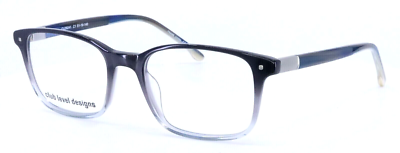 #ad New Club Level Design CLD9241 C1 Rectangle Blue Grey Eyeglasses Authentic $49.50