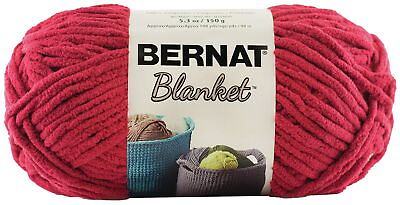 #ad Bernat Blanket Super Bulky Yarn 5.3oz Guage 6 Super Bulky Cranberry $9.99