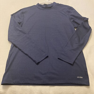#ad TEK Gear Dry Tek Men’s LS Blue Pullover Shirt Size Medium $19.99