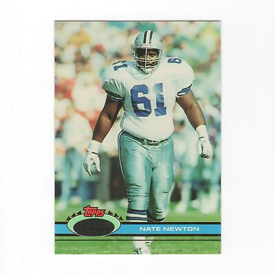 #ad Nate Newton #404 1991 Topps Stadium Club Base Card Dallas Cowboys NFL $1.00