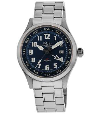 #ad New Ball Engineer Navigator GMT Blue Dial Steel Men#x27;s Watch GM1086C S3 BE $1062.00