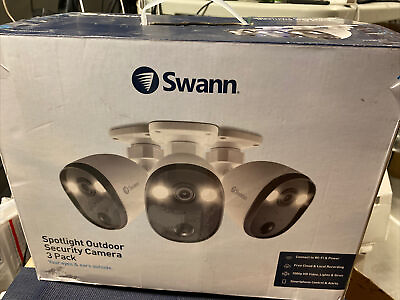#ad Swann Home Security System 3 Outdoor Spotlight Cameras $135.00