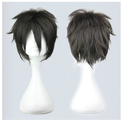 #ad Sword Art Online Kirigaya Kazuto Kirito Black Anime Cosplay Costume Wig Net $16.99