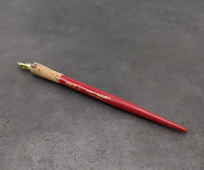 #ad Vintage KOH I NOOR Germany Red Wood Fountain Pen Cork Grip C 2 Nib #H3 $39.39