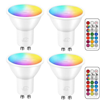 #ad GU10 LED Light Bulb 40 Watt Equivalent Color Changing 12 Colors 5W Dimmable ... $26.01