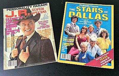 #ad Vtg Lot 2 Dallas TV Magazine 1981 Stars Of Dallas Personality Parade J.R. Ewing $25.00