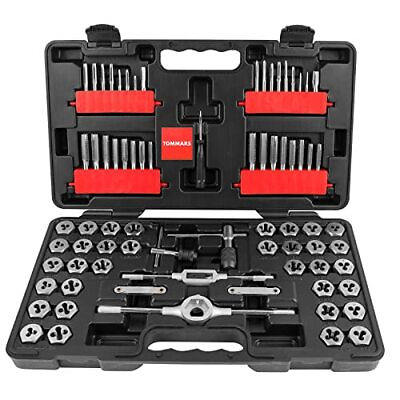 #ad TOMMARS 75 Pc SAE amp; Metric Tap and Die Set Hex Threading Dies for Threading and $94.45