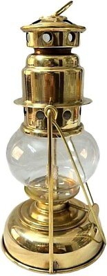 #ad Vintage Nautical Maritime Brass 7 Inch Minor Hanging amp; Desk Oil Lamp Brass Finis $59.40