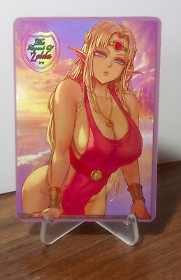 #ad Princess Zelda Elven Custom Art Card SFW NSFW Sexy Waifu Double Sided GBP 4.99