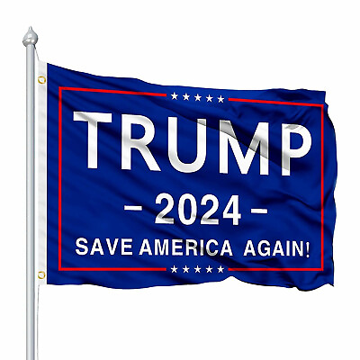 #ad Trump 2024 Flag 3x5 Outdoor Indoor Save America Again Flag $4.99
