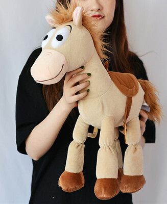 #ad Disney Store Toy Story Woody Horse Bullseye Plush Toy Doll 55cm $24.43