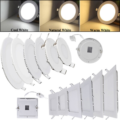 #ad #ad Recessed LED Panel Lights Lighting 6W 9W 12W 15W 18W 24W Ceiling Lamps Fixtures $217.99