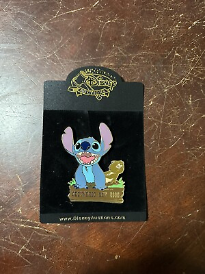 #ad 2006 Disney Auctions Stitch Groundhog Day Jumbo Pin Very Rare And HTF LE 100 $150.00
