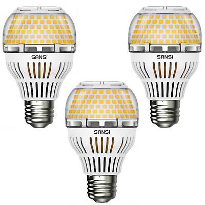 #ad 3Pack Dimmable 17W LED Light Bulb 200W Equivalent A21 3000K Warm White Home Lamp $33.45