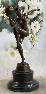 #ad After Maurice Guiraud Riviere Dancer Modeled As An Art Deco Woman Sale Bronze $174.65