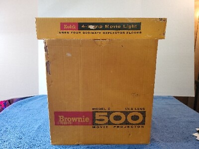 #ad Vintage Eastman Kodak Brownie 500 Model C Movie Projector With 4 Lamp Movie L $169.99