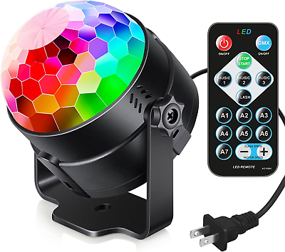#ad Sound Activated Party Lights with Remote Control Dj Lighting Disco Ball Strobe $16.95