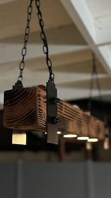 #ad Rustic Wood 4 Lights Ceiling Lamp Pendant Light $290.00