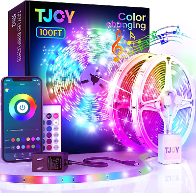#ad 100Ft Bluetooth LED Strip Lights Music Sync LED Lights Strip RGB Color Changin $15.29