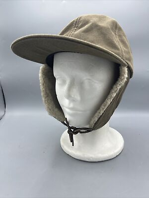 #ad Dorfman Pacific Sherpa Lined Hat Cap Ear Flaps Made in USA Snow Winter Fur M $30.00