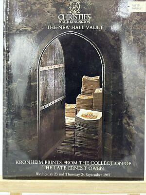 #ad Christie’s Catalog: New Hall Vault Kronheim Prints 1987 Prices Realized $20.00