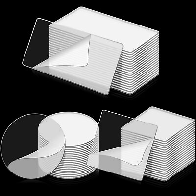 #ad 60 Pieces Double Sided Sticky Tape Clear Mounting Square Tape Self Adhesive G... $16.30