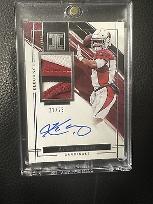 #ad 2022 Impeccable Elegance Kyler Murray On Card Patch Auto 25 Cardinals $199.00