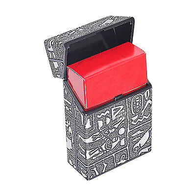#ad Cigarettes Box Case Vintage Holder Moisture Squeeze Proof Big Capacity Storage $7.61