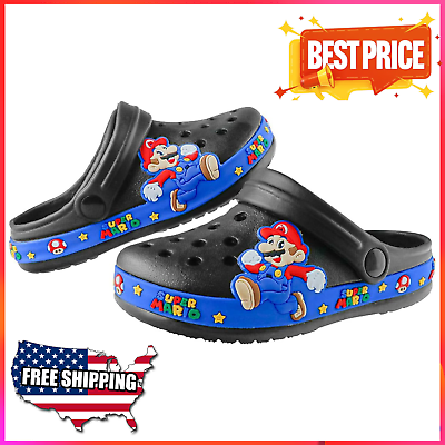 #ad Garden Clogs Shoes For Boys Kids Toddler Slip On Casual Two tone Slipper Sandals $9.97