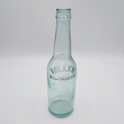 #ad Antique Miller Milwaukee Aqua Beer Bottle Pre Miller Brewing Rare $25.00