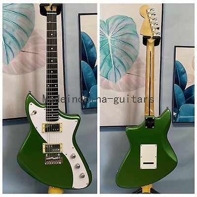 #ad Metallic Green Jaguar Electric Guitar HH Pickups Tremolo Bridge Basswood Body $261.32