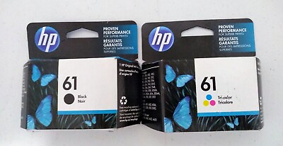 #ad HP 61 Black and HP Tri color Ink Cartridges New EXP: 2022 Lot of 2 $34.95