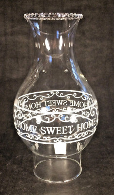 #ad HOME SWEET HOME BOROSILICATE KEROSENE OIL LAMP CHIMNEY 3quot; x 8 3 4quot; for #2 burner $30.95
