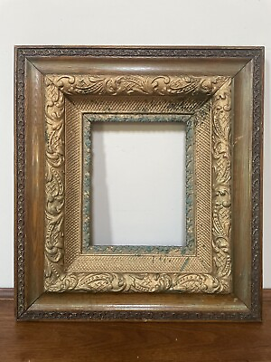 #ad Rare Antique Victorian Gold Gilded Ornate Wooden Art Frame 20x18”Interior 10”x8” $149.00