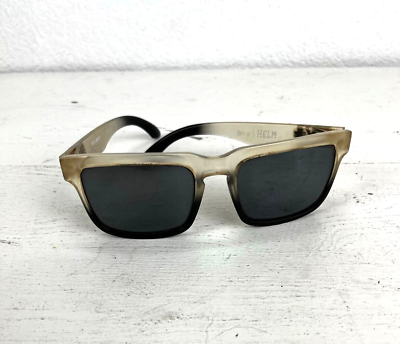 #ad SPY HELM Sunglasses Semi Clear Frost Polarized Mini Lens Scuffs $15.00