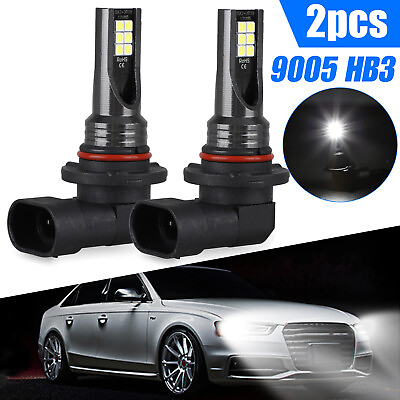 #ad 2Pcs 9005 HB3 LED Headlight Bulbs Kit Low Beam Fog Driving Light DRL 6000K White $9.48