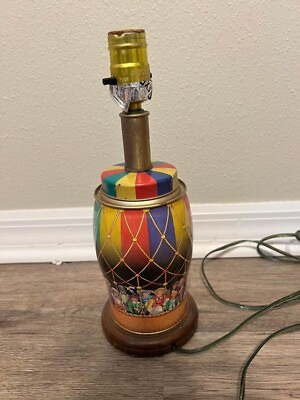#ad Hot Air Balloon Table Lamp Tin and Wood Antique 19th Century Design $58.88