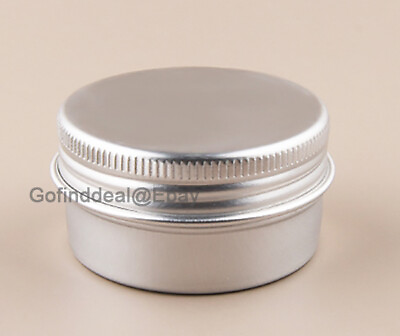 #ad 12 Set 2oz 60ml Aluminum Round Screw top Metal Tins container StorageJar Lid $13.99