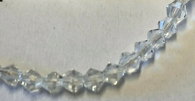 #ad 3mm Clear Crystal Faceted bicone Beads As Pictured.50 Strands 5800 Beads $19.99