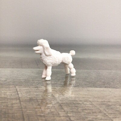 #ad Vintage Small Miniature Rubber Plastic Toy French Poodle Figure Hong Kong $18.31