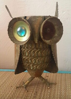 #ad Vintage Mid Century Modern Rare Original Curtis Jere Owl Sculpture Signed 1967 $300.00