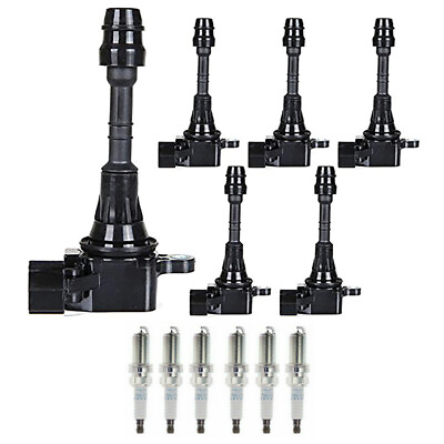 #ad 6X Ignition Coils 6X Spark Plugs For 2003 2008 Nissan Infiniti V6 3.5L UF401 $85.11