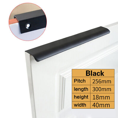 #ad 12 inch Modern Cabinet Hidden Handle Kitchen Cupboard Drawer Invisible Pull Knob $35.05