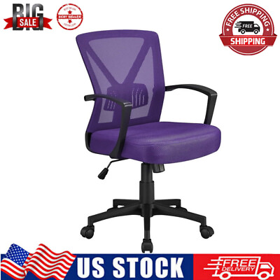 #ad Adjustable Office Chair Mid Back Mesh Swivel Task Desk Seat Executive Chair US $103.50